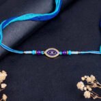 Evil Eye Designer Rakhi with Blue Beads (1 Pc) - Image 6