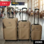 3 In 1 Soft side Trolley Luggage Set 3 Piece - Image 5