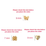 "Gold Butterfly & Heart Stud Earrings AD for women and girls Combo Pack of 3 - Image 4