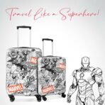 Novex Marvel Avenger Kids Trolley Bags for Travel Polycarbonate Luggage /Suitcase with 4 Wheel (Black,22 Inch) - Image 2