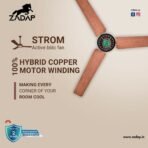 Zadap STROM 900mm High Speed BLDC Ceiling Fan with Remote(Wooden) - Image 6