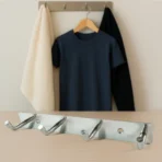 Stainless Steel Wall Mounted Coat 4 Hook Rack (20x3 / 1 Pc) - Image 3